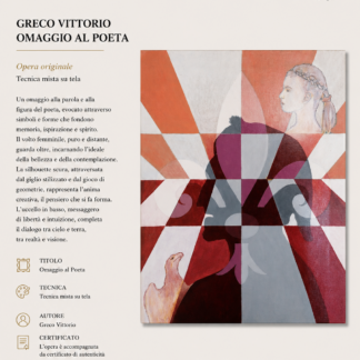VITTORIO GRECO - "OMAGGIO AL POETA CON CORNICE NERA"