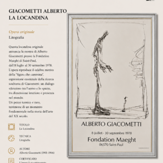 ALBERTO GIACOMETTI- LA LOCANDINA
